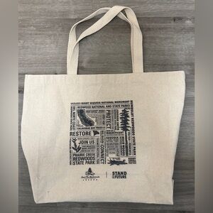 Reusable Canvas Tote Bag Save The Redwoods Nature Lover Gift Hiking SKU 6